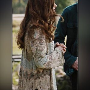 NWT Anthropologie Chunky Knit Wool Blend Cardigan With Belt Sz Small Yellowstone